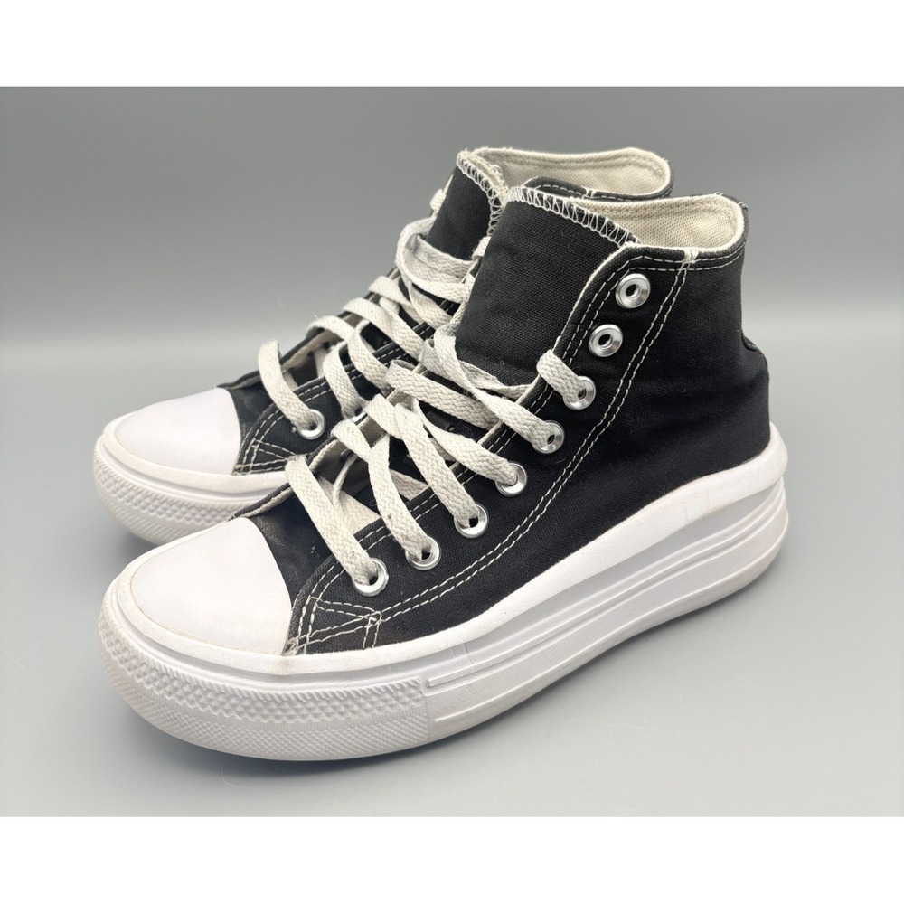 Converse All Star High-Top Shoes Women's 6 Black Chunky Platform Chuck Taylor
